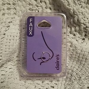 Faux Nose Ring | Claire's | Silver